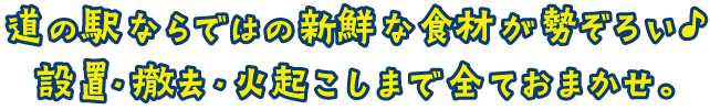 道の駅「しらとりの郷」でらくらくBBQ